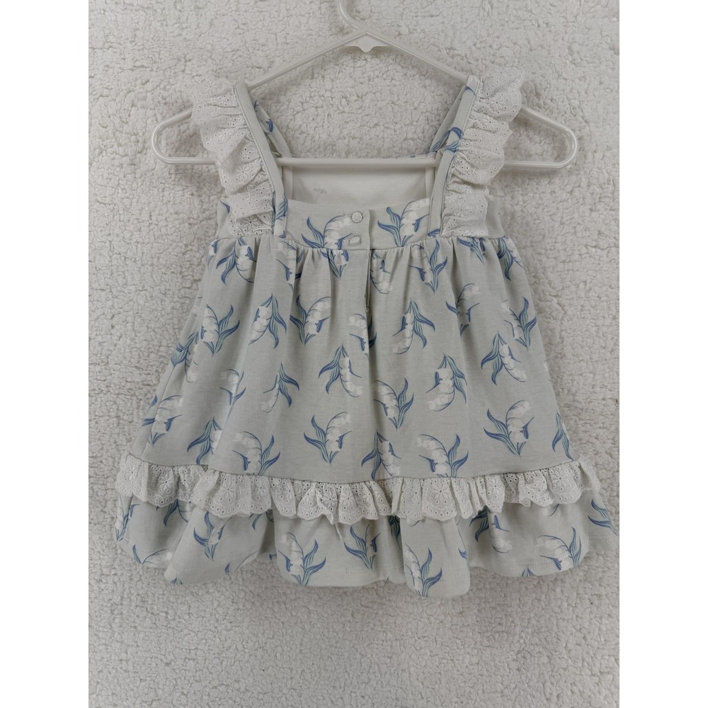Tommy Bahama Dress Girls‎ 3T Blue White Floral Ruffle Lace Sleeveless Sundress - Picture 2 of 9